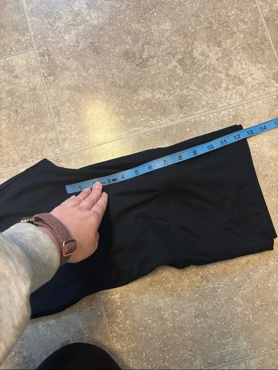 Bobbie Brooks Black Knit Pants with Fold-Over Waistband - Picture 4 of 5